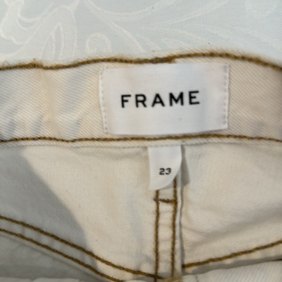 Frame Le Brigette High Waist Raw Hem Denim Shorts - Picture 9 of 16